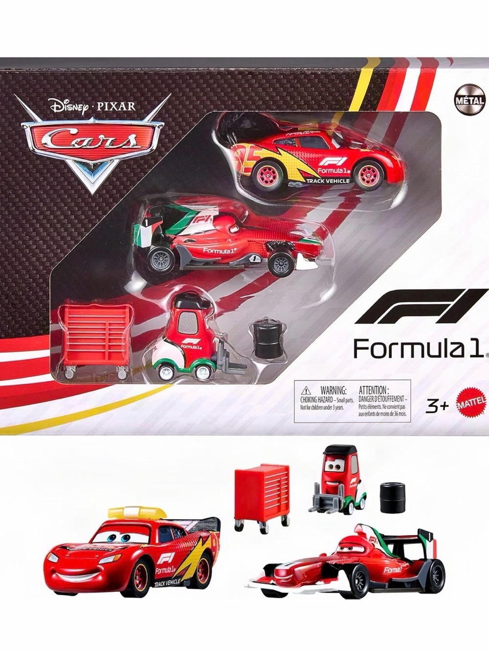 Disney Cars Red & Green Formula 1 Racing Playset